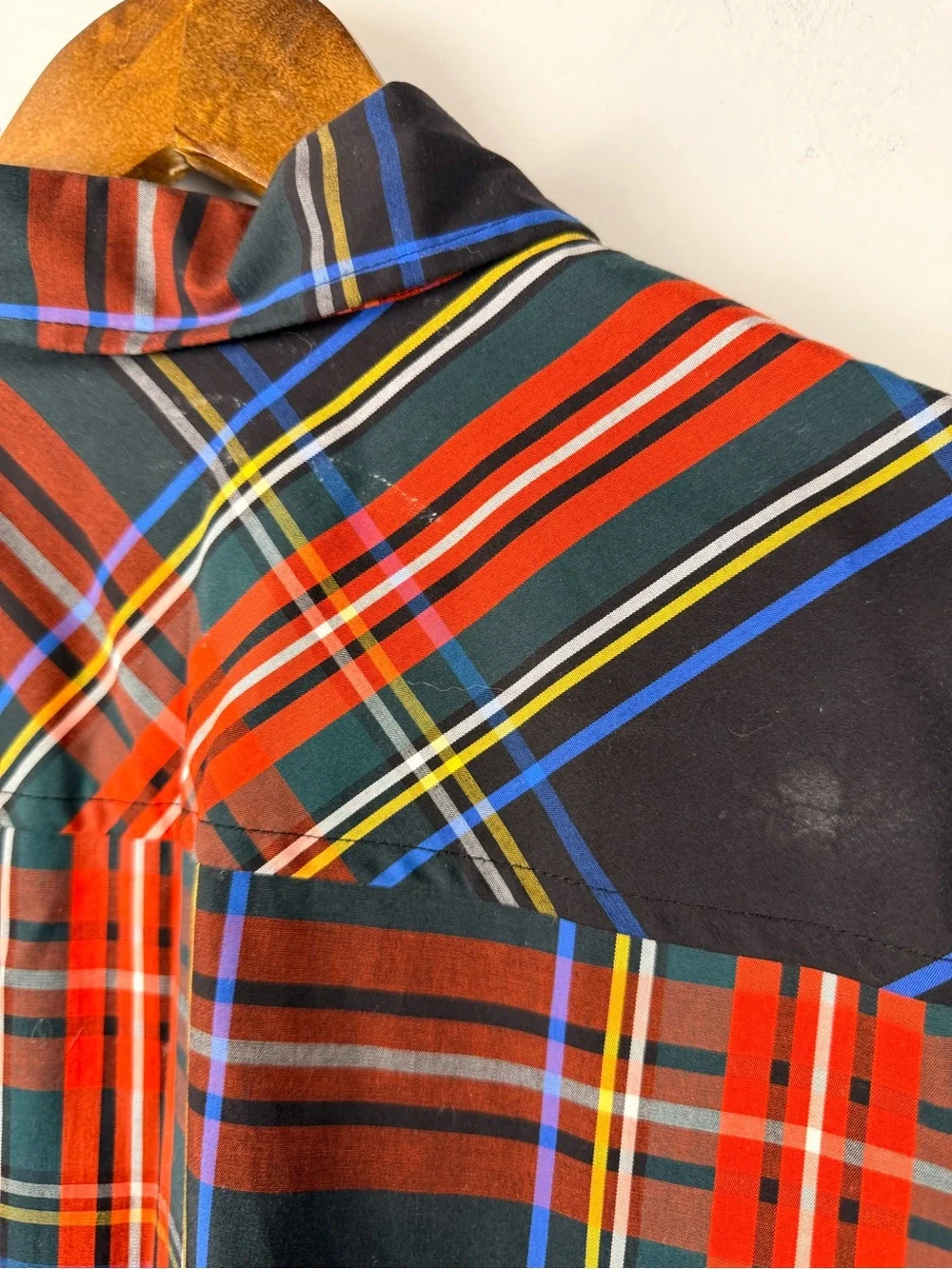 J Crew Women's 10 Slim Stretch Perfect Holiday Tartan Plaid Shirt Button